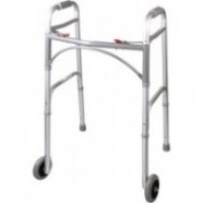 ANDADERA PLEGABLE DE DOS BOTONES CON RUEDAS WKW5